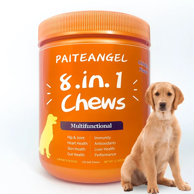 Оптовая продажа Витамин Ad3E для собак добавка Coq10 и фолиевая кислота иммунитет комплексное здоровье многофункциональные добавки 8 в 1