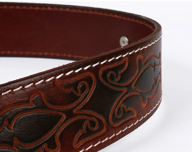 2022 new design ethnic style leather pin buckle belt unisex personalized printing leather belt