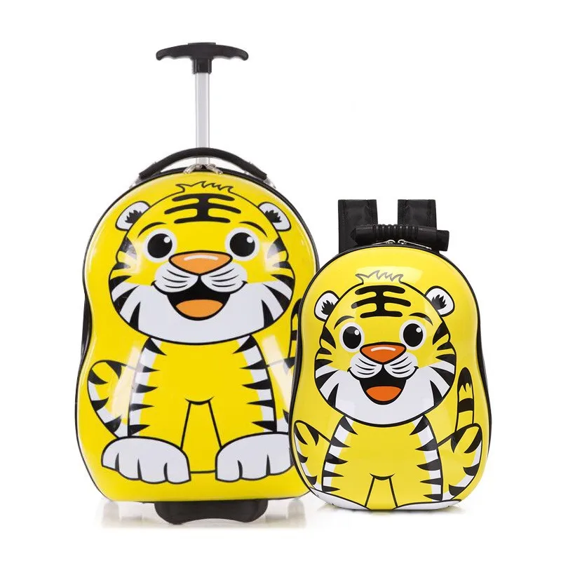 Hot Sale Animal Shape Kids Trolley Luggage And School Backpack Travel Luggage Bags For Kids
