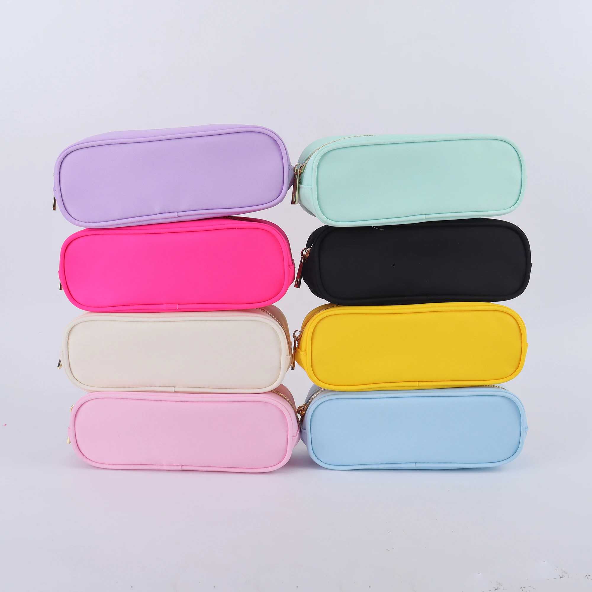 No MOQ Stock Personalized Multicolor Nylon Waterproof Kids Pencil Organizer Boxes Cute Girls Pencil Bag School Pencil Case