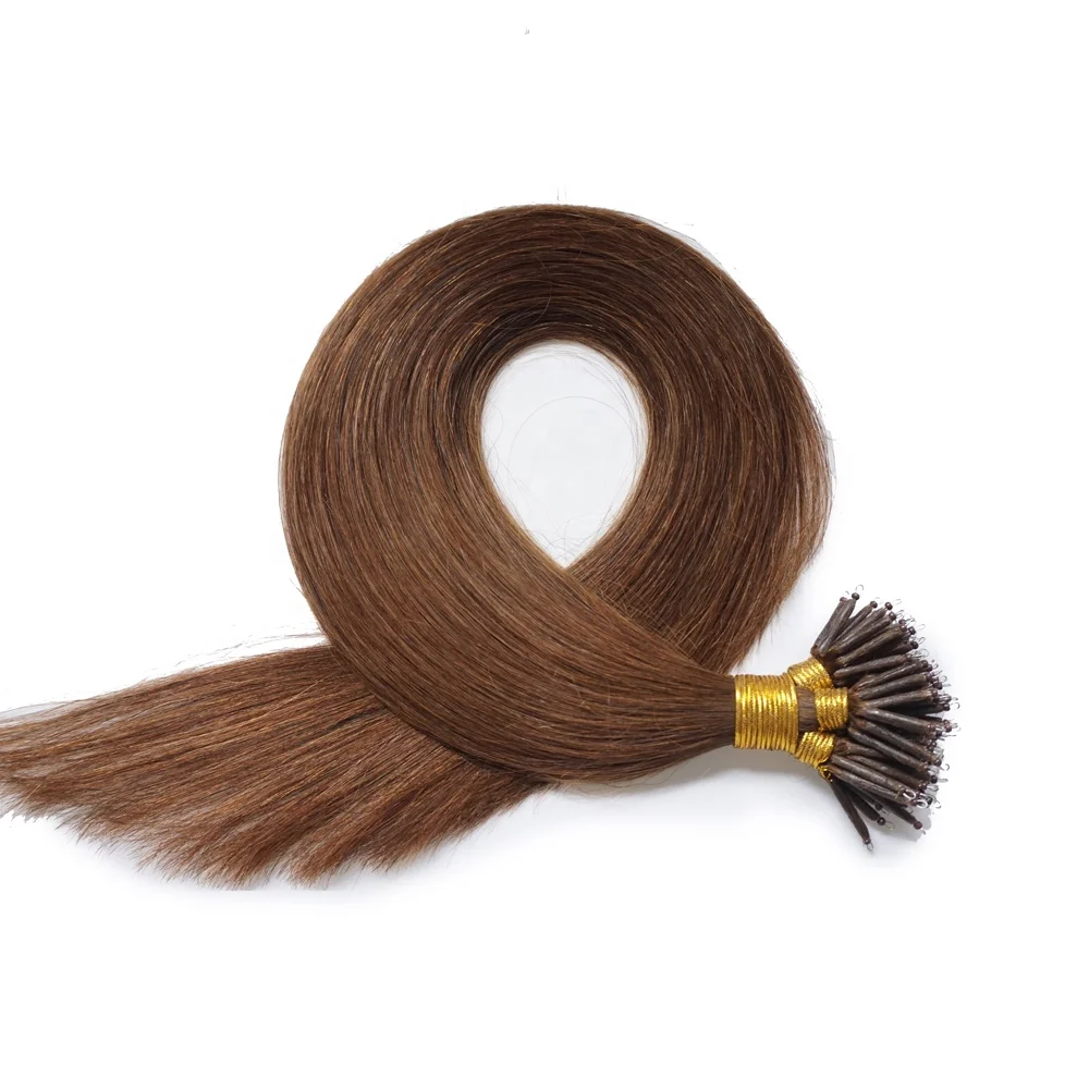 Wholesale 16 inches 1g/s 50s Double Drawn Nano Ring Hair Cuticle Remy Pre Bonded Nano Tip Human Hair Extensions
