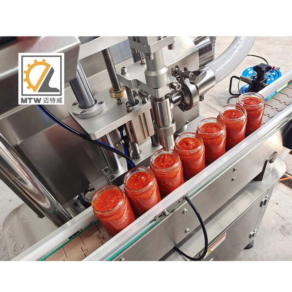 MTW automatic rotor pump cream puree tomato ketchup filling machine