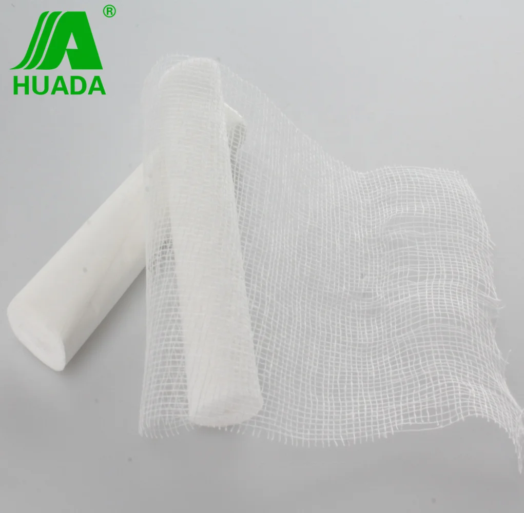 100% cotton non sterile rolled gauze bandage roll made in china 12rolls per pack 100% cotton