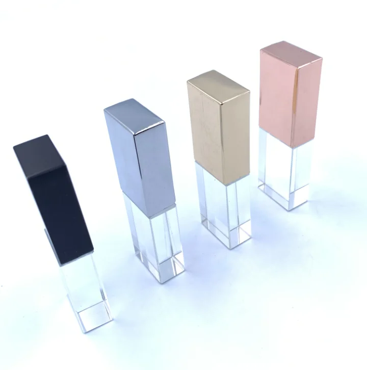 Rose Golden Glass Romantic Wedding Gifts Crystal Flash Drives 8 GB Custom LOGO Glass 32gb Transparent USB Sticks