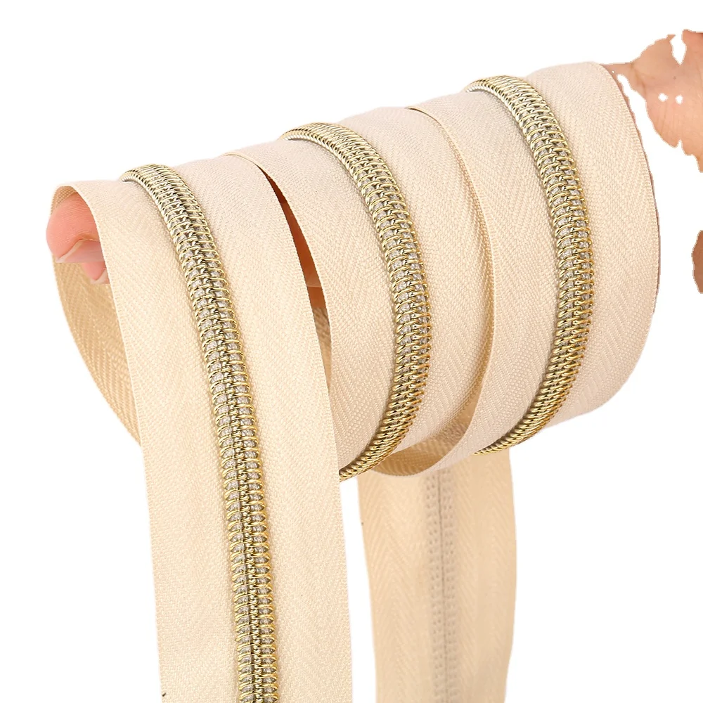 Custom 3# 4# 5# 7# 8# 10# Nylon Zipper Long Chain Roll Zipper Coil for Garment/Textile/Bags/Tent