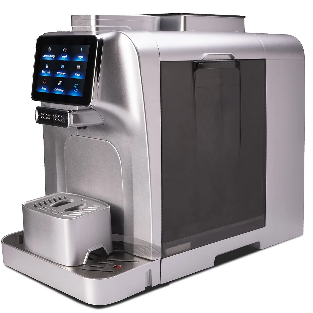 Professional LCD Touch Screen Display Full Automatic Espresso Coffee Maker Machine with Grinder