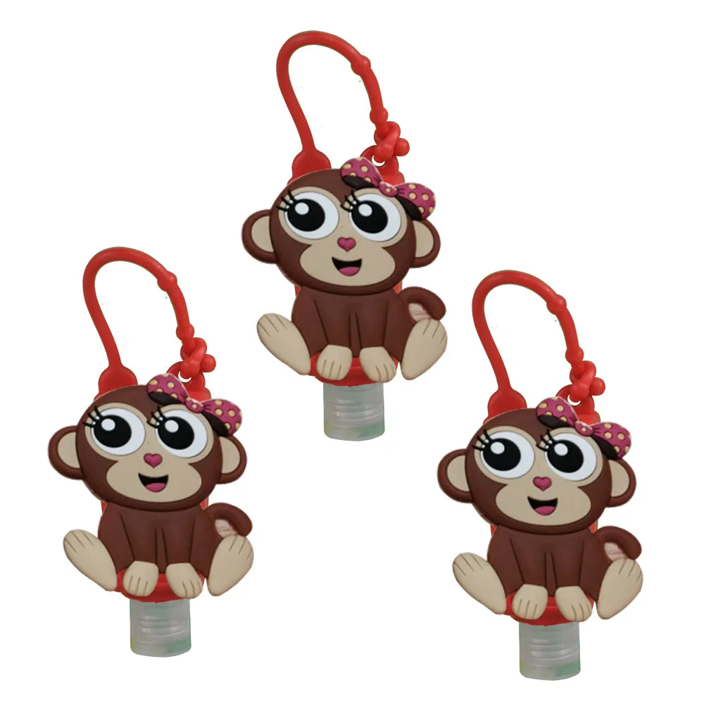 3D Cartoon Animals Wash-Free Most Pocket Bottle Small Gel Hand Sanitizers Silicone Holder