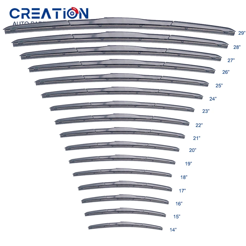 Wholesale New Manufacture 14-32 inch Car blade wipers Glass Cleaning car front windshield wipers