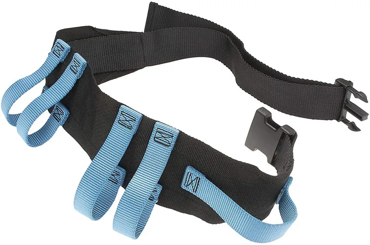 
Wide Ambulation Mobility Transfer Moving Sling Gait Belt with 6 Caregiver blue handles 
