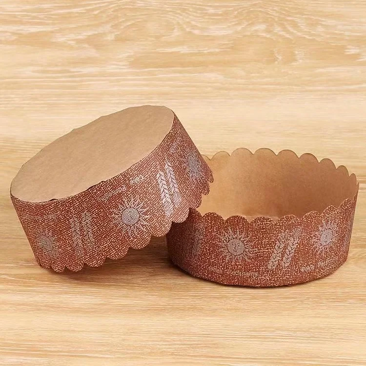 Paper Panttone Deluxe Corrugated Paper Pan Non-Stick Easter Baking Forms Traditional Disposable Corrugated Baking Mold