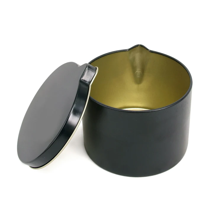 colorful printing aluminum candle tin Custom cosmetic container scent candles aluminum tin jar with spout lid