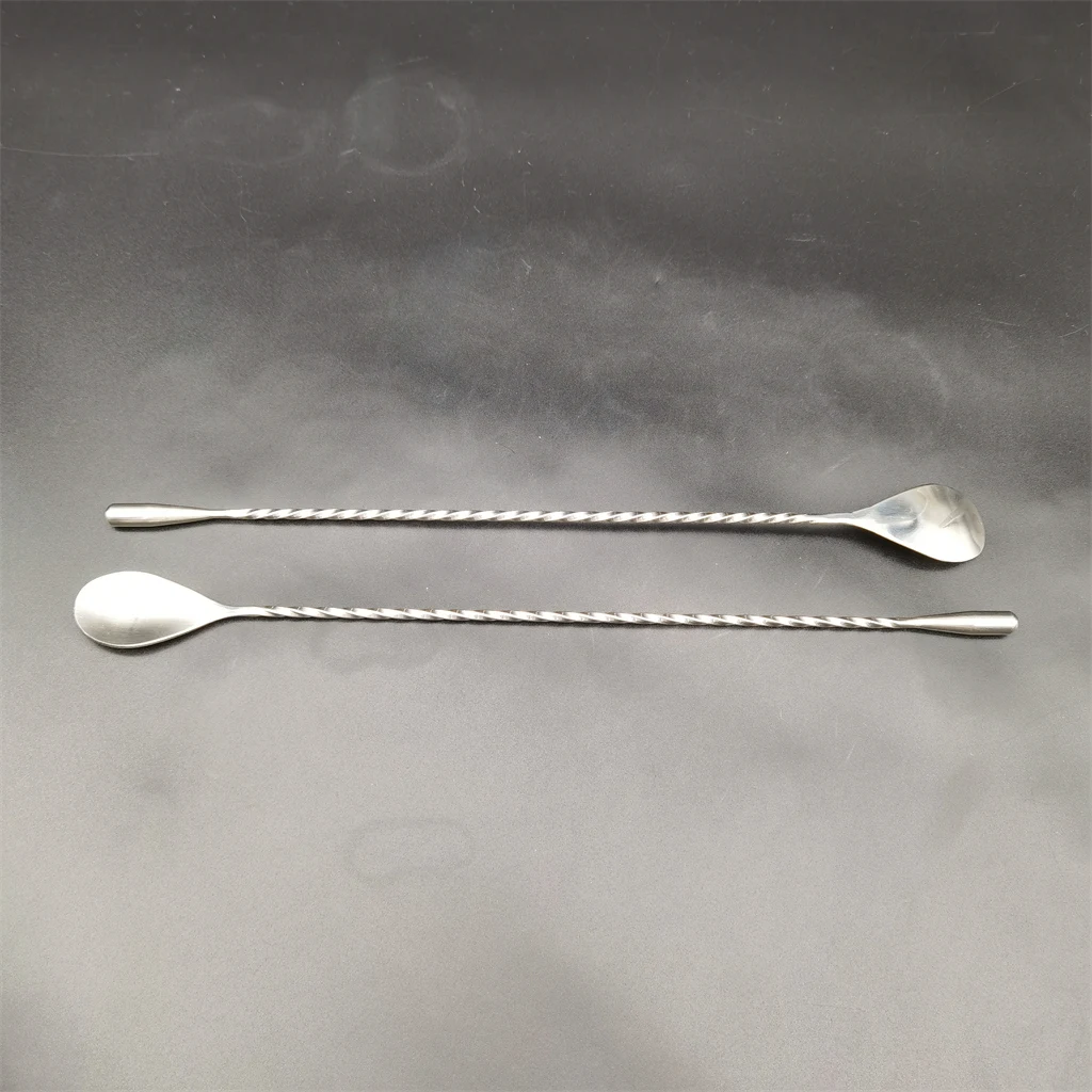 Hot custom teardrop long handle cocktail metal stir swizzle sticks stainless steel bar stirring drink coffee tea stirrer spoon