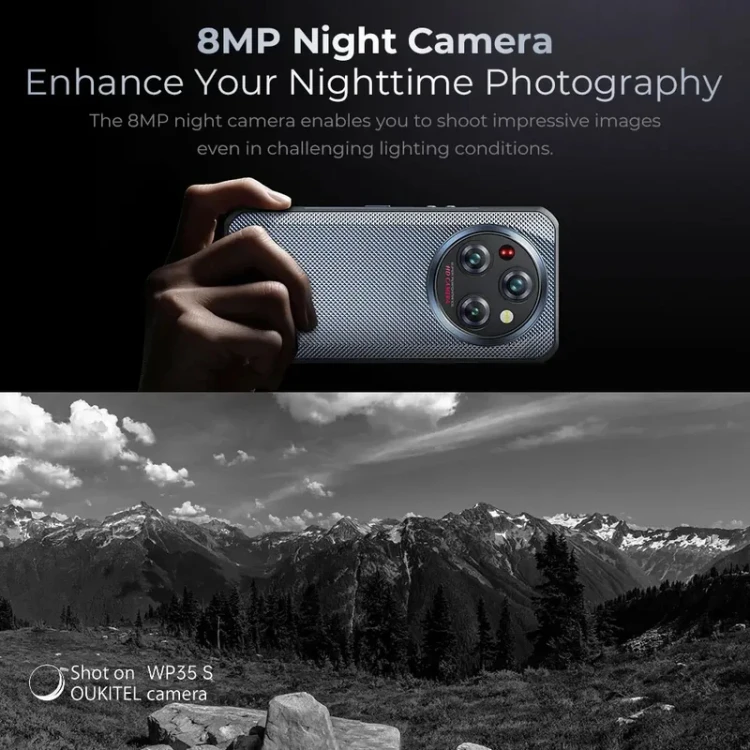 Black Friday Oukitel WP35 S 4G Rugged Phone 6GB+256GB 11000mAh 6.56 inch Android 14 MediaTek NFC Mobile Phones
