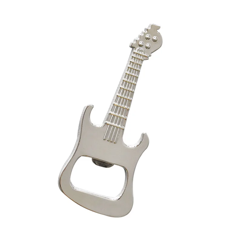 High Quality 3D logo refrigerator magnetic Decoration Wall Mount Guitar beer bottle opener