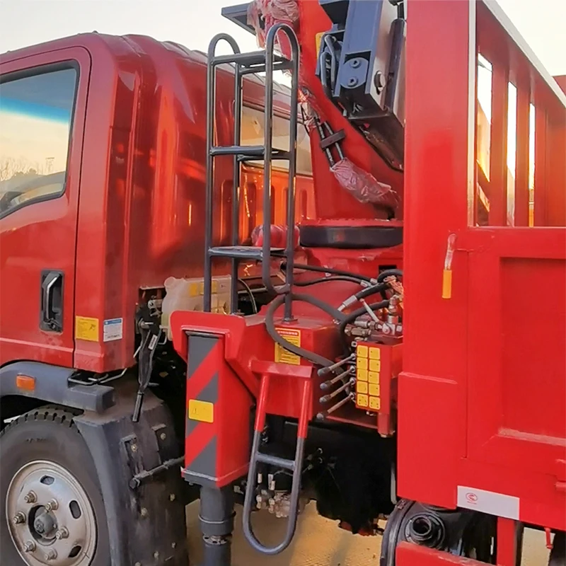 Liftsun 5 Ton Knuckle Boom crane On Truck Telescopic Folding Boom Truck Mounted Crane Hydraulic Truck-Mounted Crane For Sale