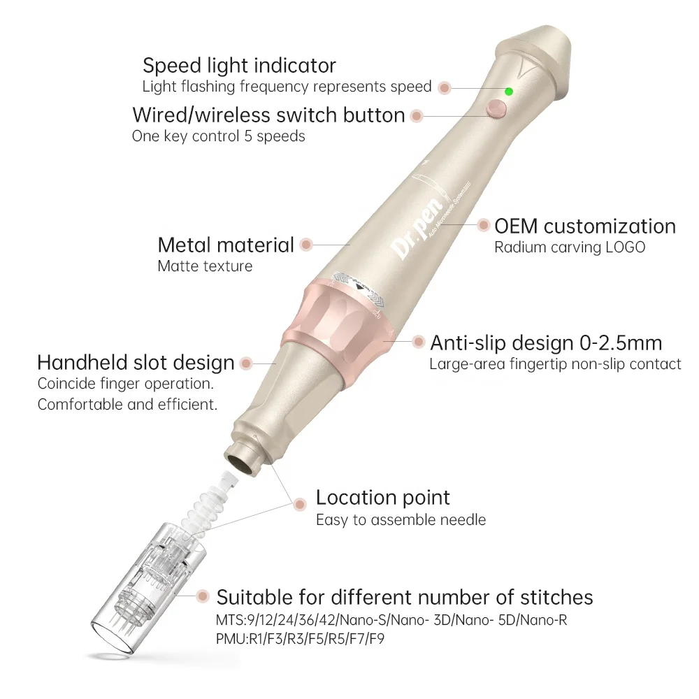 2025 Beauty and care Micro needle derma pen design Dr pen E30 electric derma skin care beauty anti aging therapy