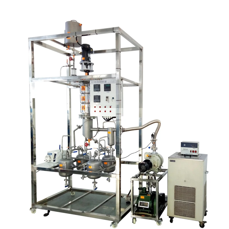 Glass and stainless steel 0.3 m2 stainless steel molecular distillation wiped film evaporator