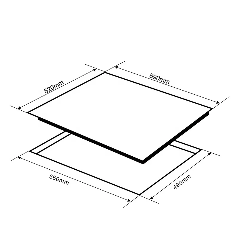 Factory Supplier Touch Control Built-In 4 Burners Ceramic Hob With Electric Infrared Coil Element