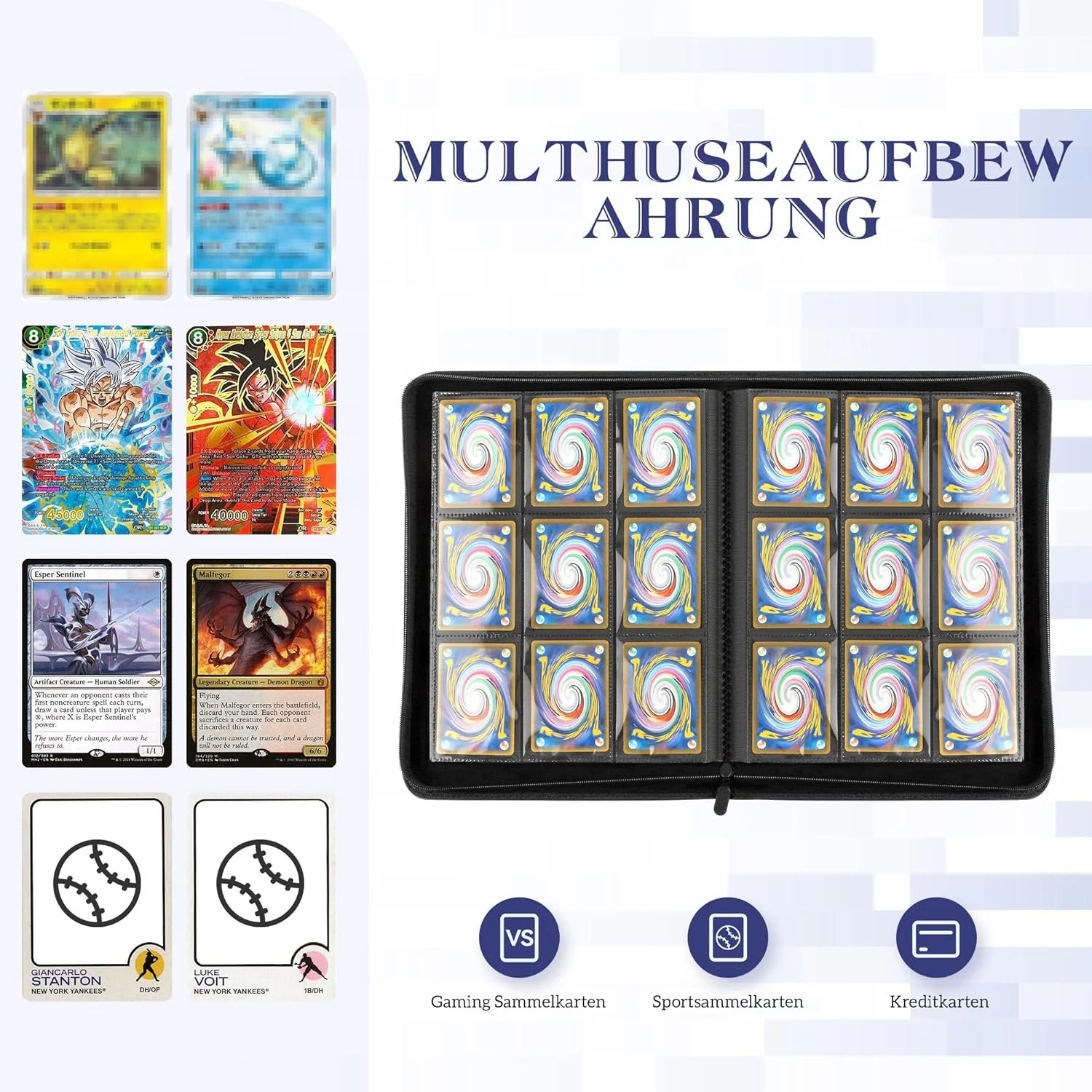 Original Design 9 Pockets Card Album TCG Card Album Binder Waterproof Photo Album Books For MTG Trading Card Binders Holder