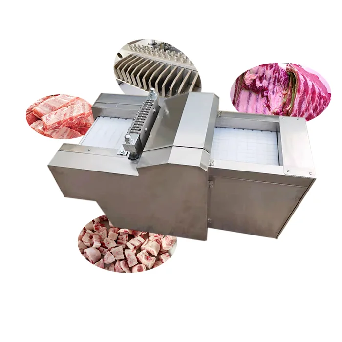 600-750kg/h Big Frozen Chicken Cutting Machine Beef Dicer Fish Cut Goat Meat Cube Cutter Slicer Automatic