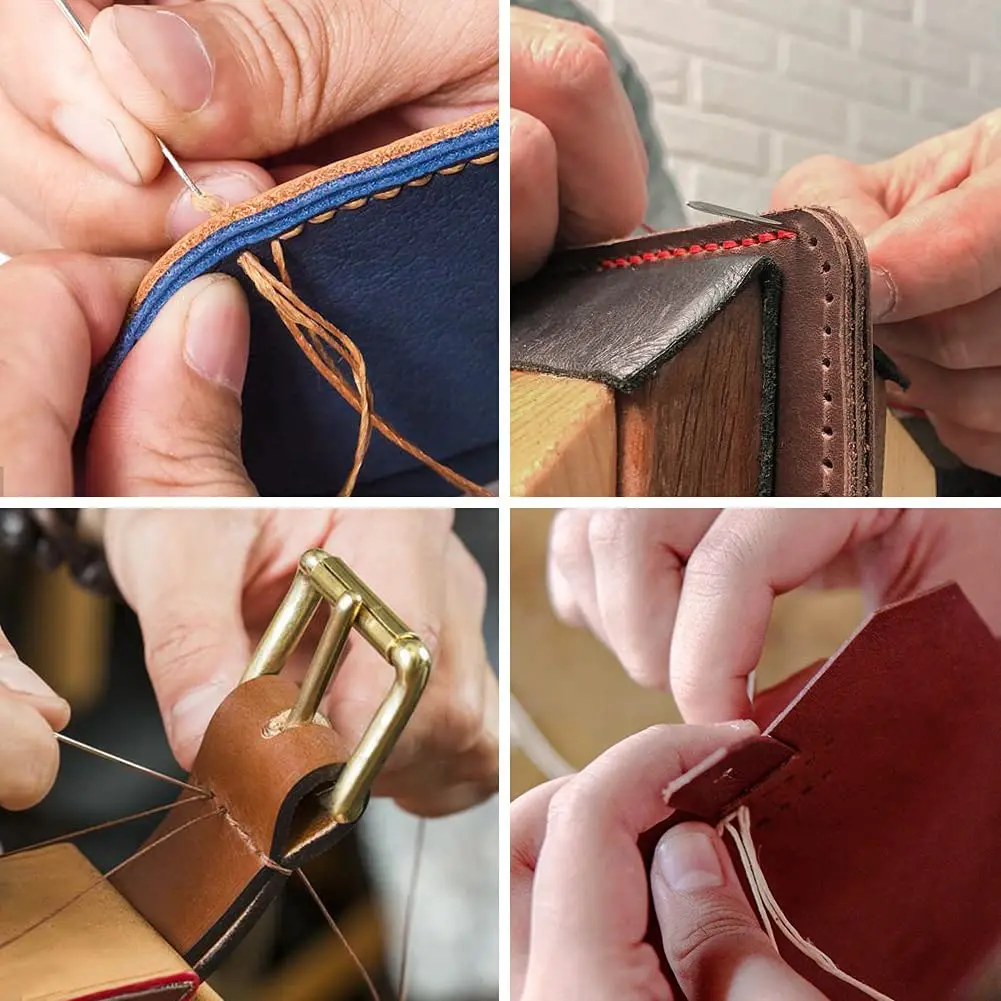 high quality wax thread 284 Yards 1MM Leather Sewing Waxed Thread for Leather DIY Project Leather Canvas Repair and Sewing