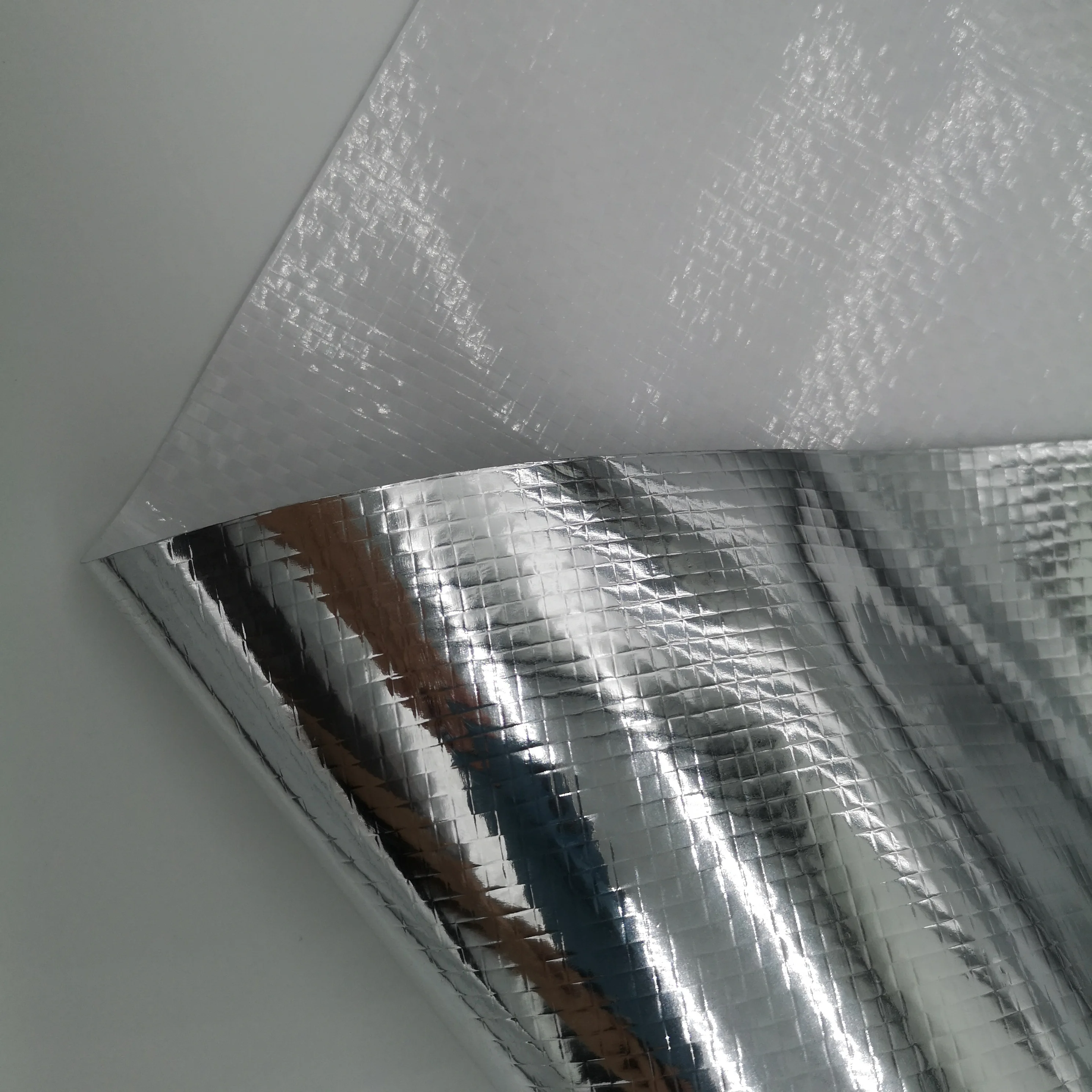 oxygen barrier single side aluminum film coated woven fabric