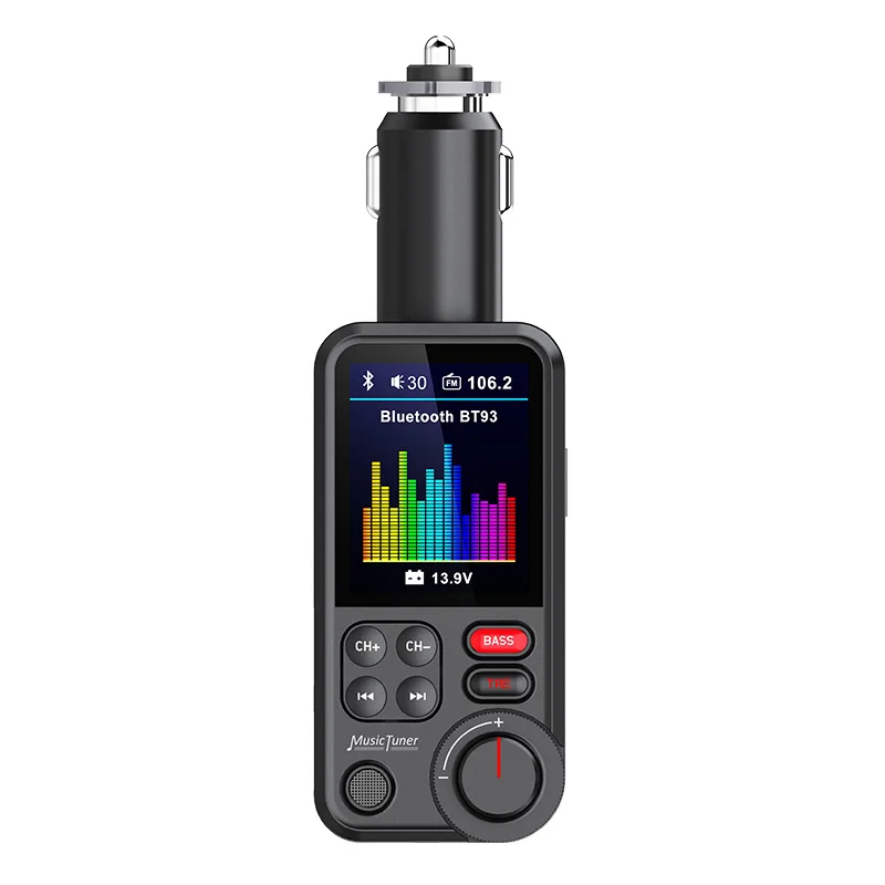 2021 new products Amazon Best Sellers Big Colorful TFT Display car mp3 player car charger blue tooth car kit