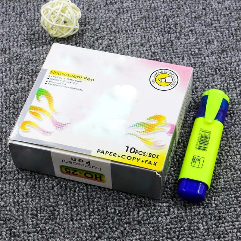 wholesale Custom logo highlighter pen for gift office High quality fluorescent ink color Highlighter for office