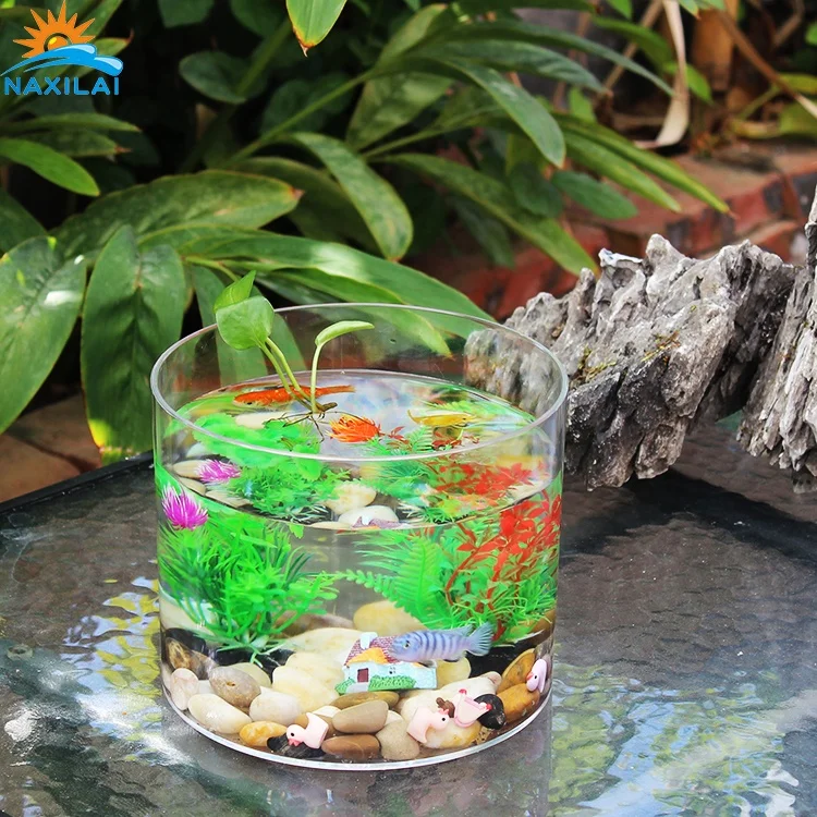 
NAXIALI Fish Aquarium Decoration Stone Table Aquarium Fish Tank Acrylic Aquarium Water Pump Fish Tank 