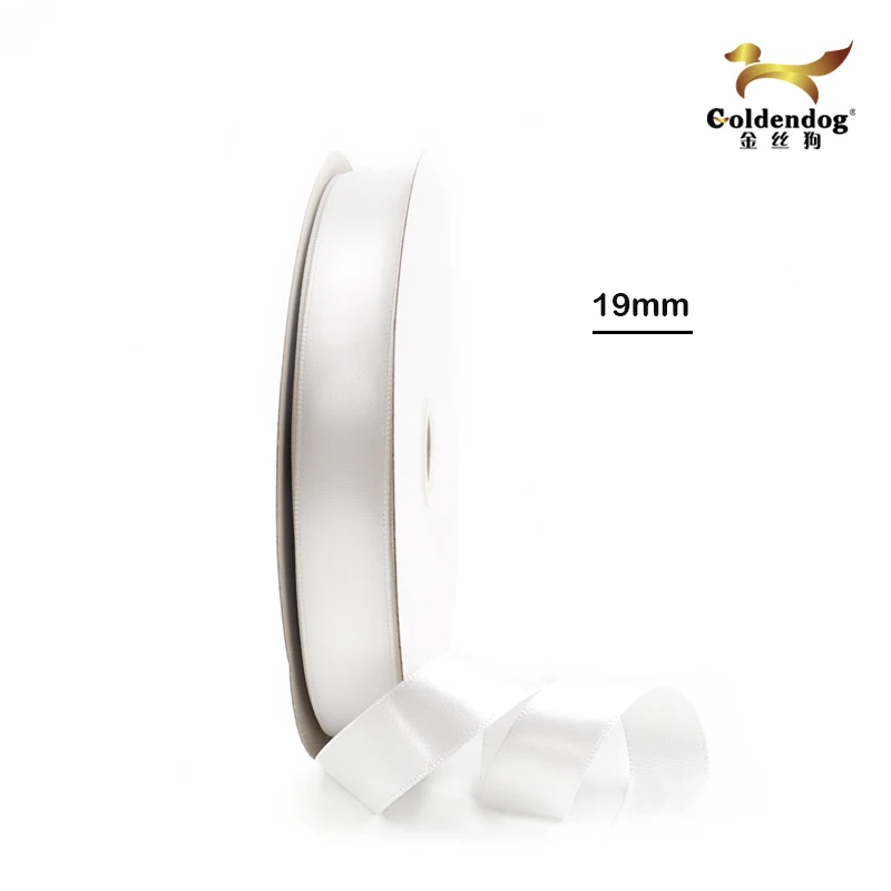 Mafolen High Quality Multi Size Custom 100% Polyester Double Face White Satin Gift Ribbon Wholesale