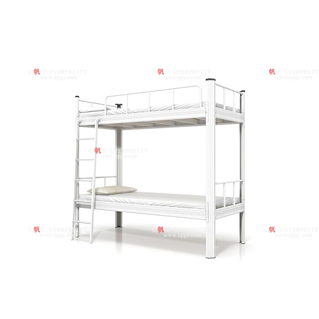 Dormitory Furniture Metal Double Metal Iron Bunk  Bed Designs with Storage Cabinets