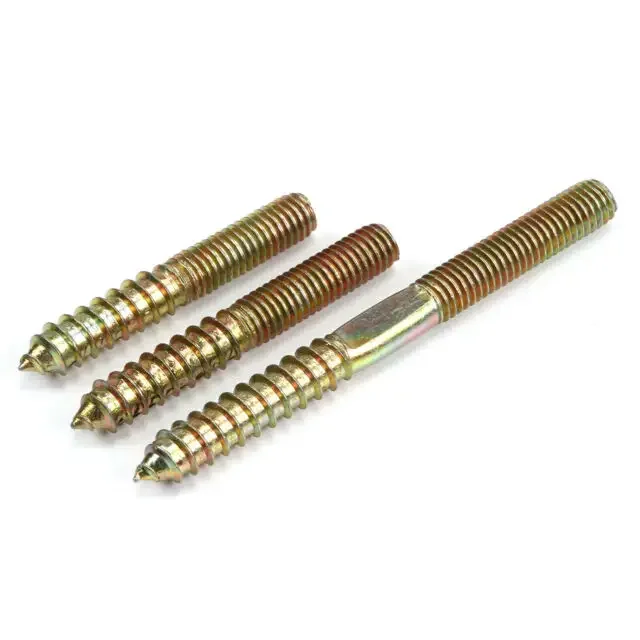 M2 M4 M6 custom brass double head wood screws thread carbon steel double head self tapping screw aluminum double end screws