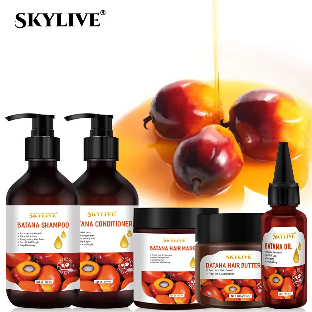 New Popularity organic hair growth batana oil jamaican black castor oil rosemary hair shampoo and conditioner set