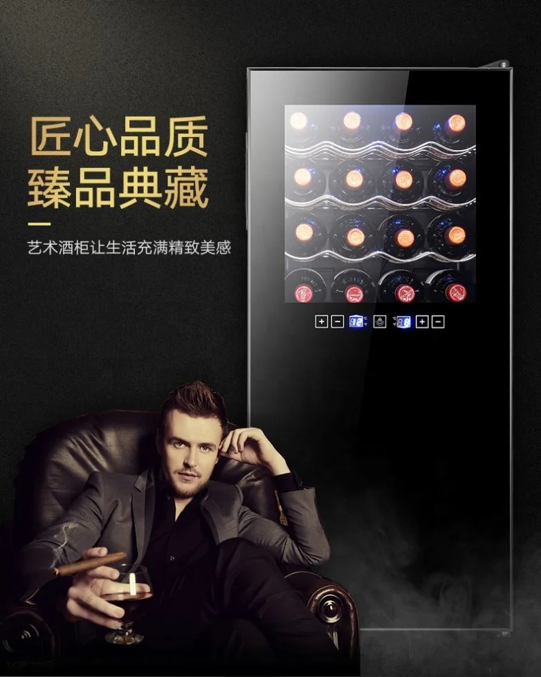  Wholesale price LCD display 28 bottles thermoelectric eco friendly glass door wine cooler