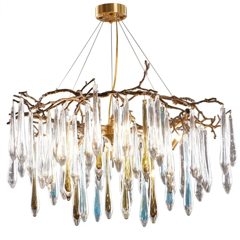 Modern large LED dimmable luxury crystal chandelier for penthouse hotel