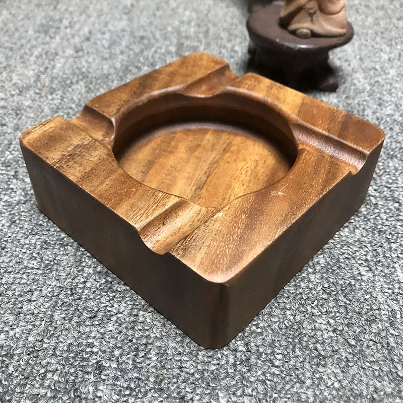 Classic And Unique Dubai Large Travel Wooden Luxury Custom Logo Smoke Cigar Ashtray