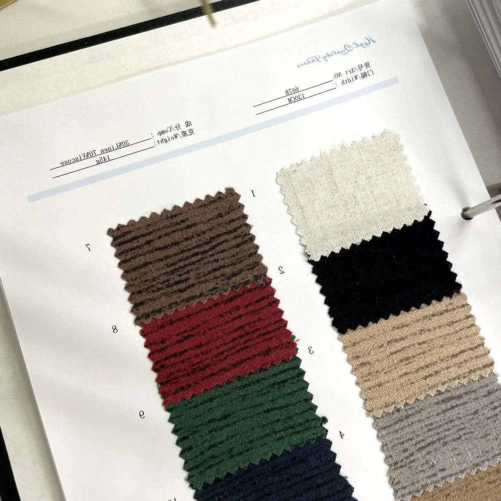 Simple Opulence 100% Linen Needlework Fabric for Clothing Home Decor Durable Plain Solid Color Fabric Craft by The Yard Ramie