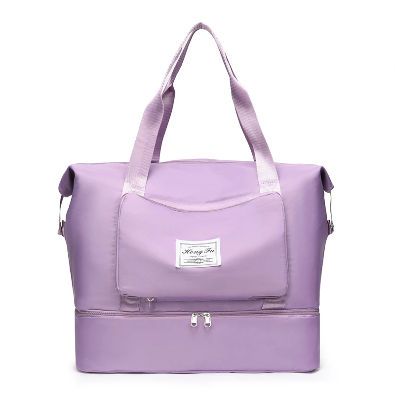 Eco friendly portable waterproof shoe suitcase Travel bag Fitness folding duffel bag for women