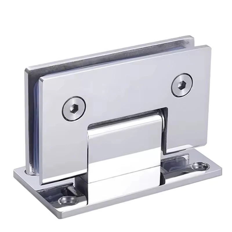 2pcs 180 degree Stainless Steel Glass Hinge Zinc Alloy Glass Door Pivot Hinge Kit for Cabinet Glass Door