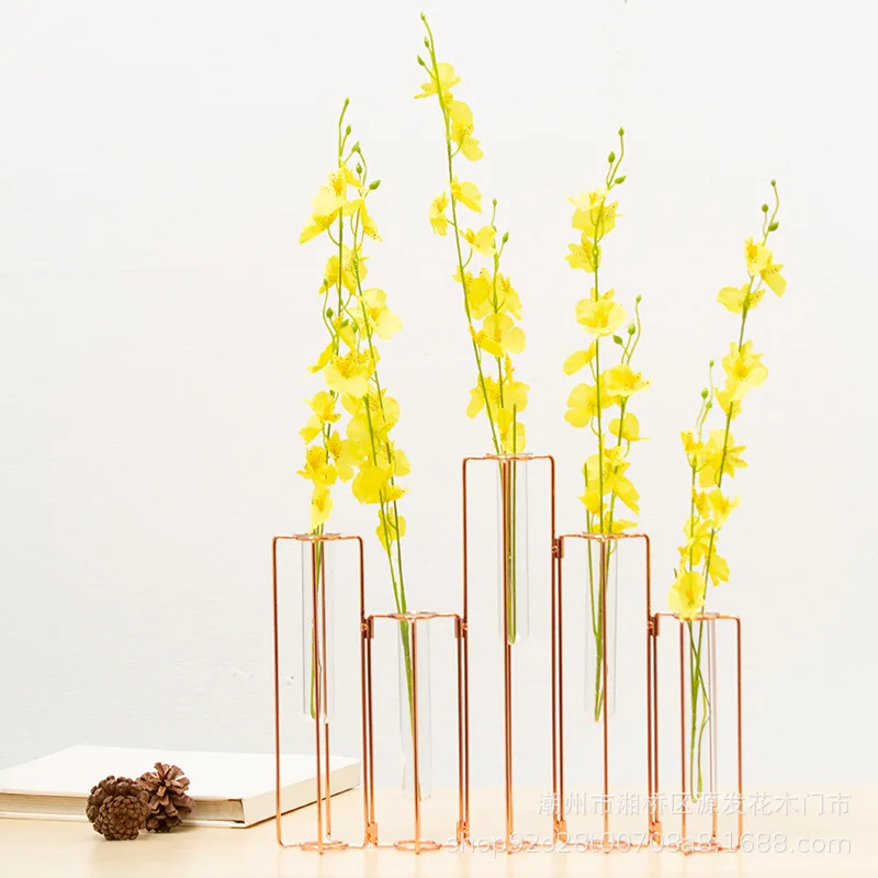 Luxury christmas ornaments home decoration ornaments DIY style Iron hydroponic vase