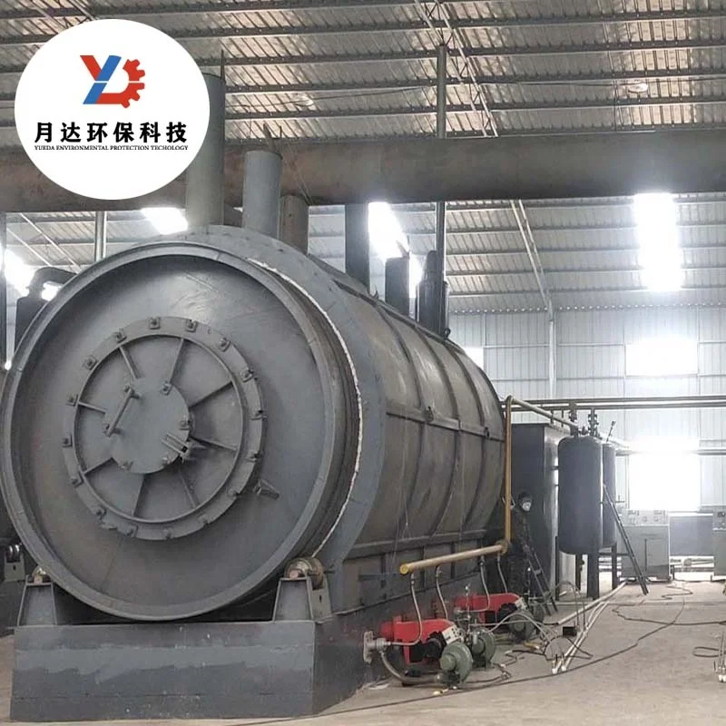 Non-pollution  pyrolysis plastic to oil plant with auto feeding system and auto discharge system