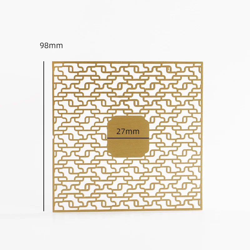 Laser Cut Brass Sheet Custom Carving Sheet With Various Patterns Laser Cutting Panel For Home Decoration