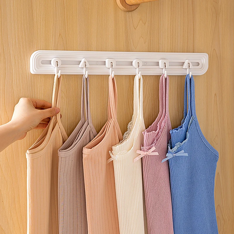 Wall Mounted Cabinet Hooks Plastic Clothes Hats Hanger Adhesive Wall Slippable Hook For Towel Wall Hanging Home Accessories
