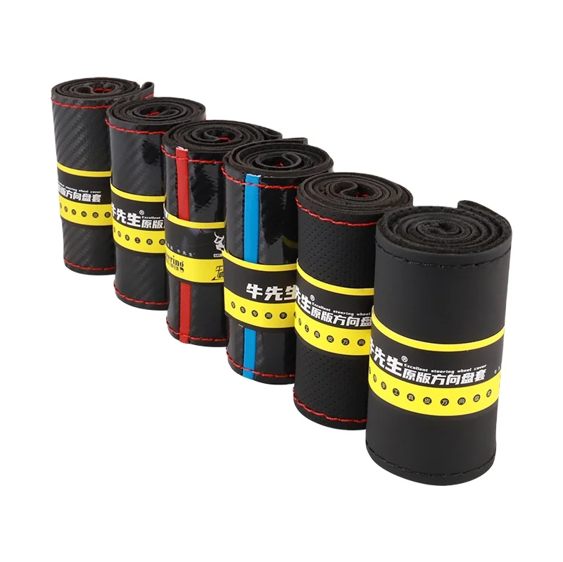 Perforated Luxury Customize Steering Wheel Cover Wholesale Car Interior Manufacturer High-quality Hand Sewn Leather Sports HONDA