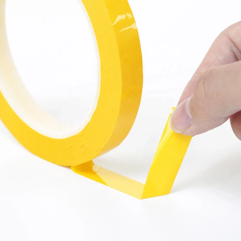 3- Deep Dark Yellow Mara PET Film Acrylic Glue Self Adhesive 5S Pinstripe Transformer Insulation Mylar Polyester Electrical Tape