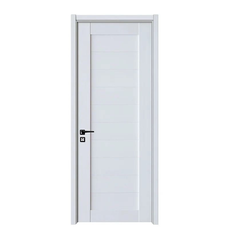 PVC Wooden Doors Panel WPC Door Customizable Interior Design Picture Frames Soundproof  Waterproof Apartment