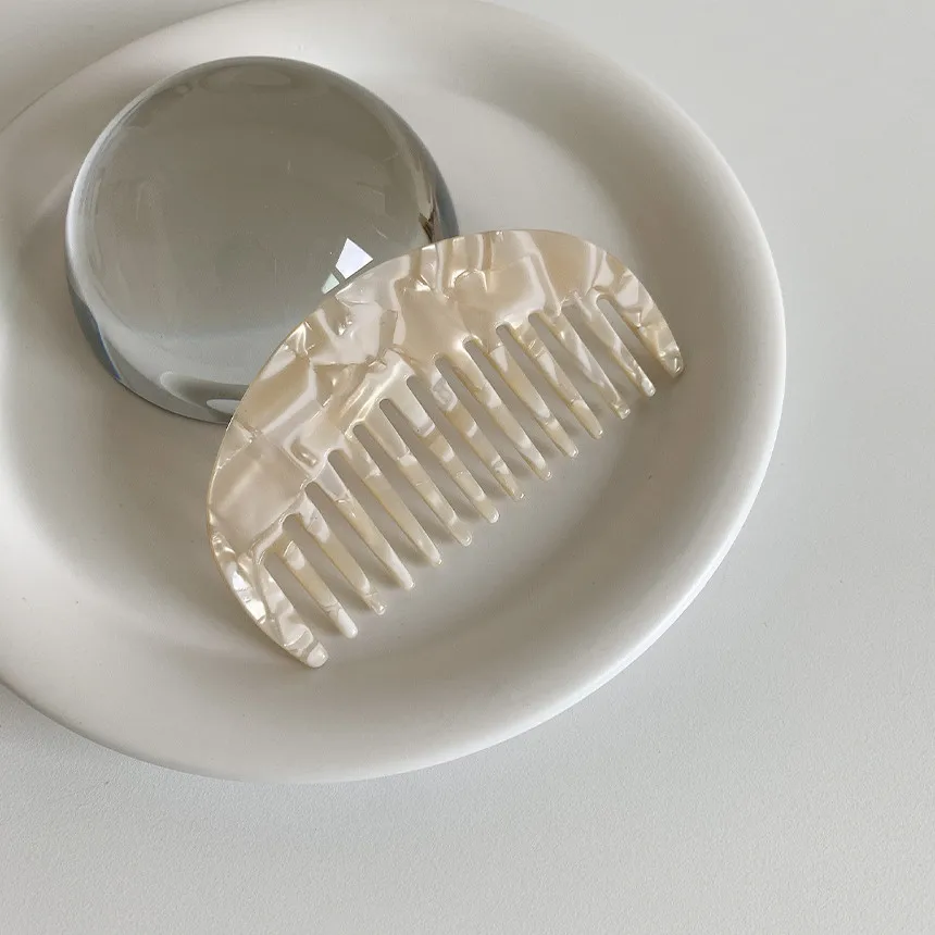 New Design Fashion mini acetate plate anti-static comb Korea Ins cute hair comb