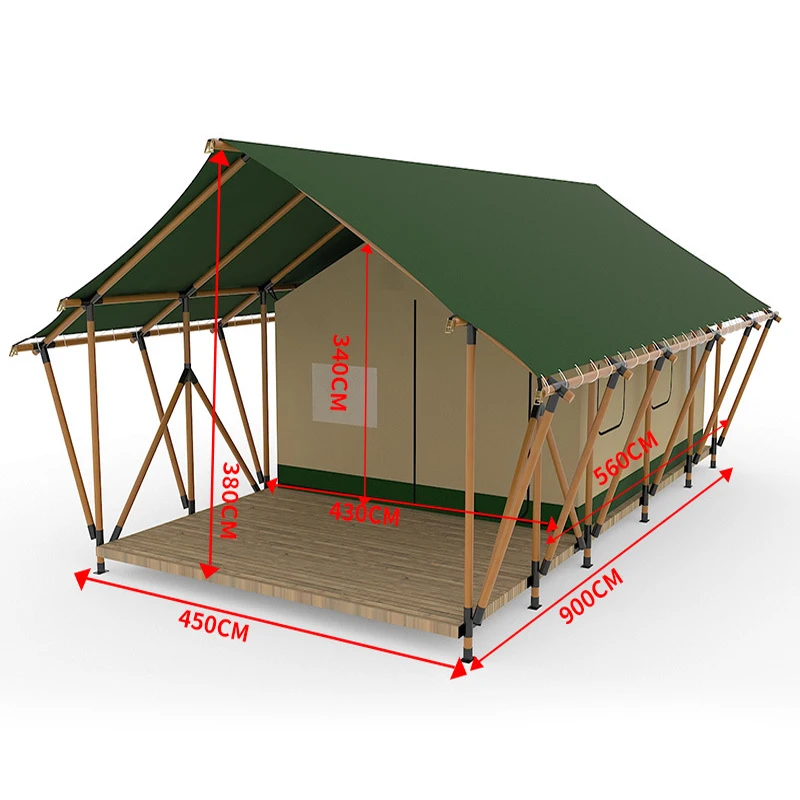 Outdoor Glamping Luxury Bell Canvas Roof Top Cabin Trade Show Hotel Tents