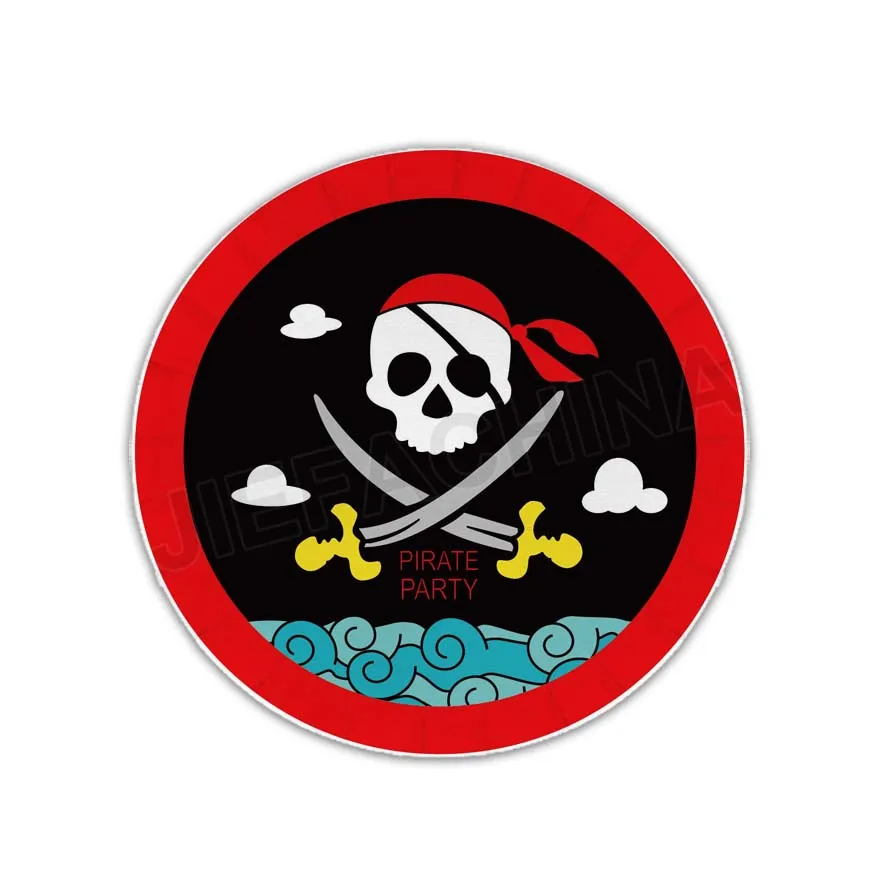 Happy Birthday Paper Cups Plates Napkins For Kids Boys Pirate Disposable Tableware Party Supplies