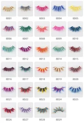 Natural Looking Colorful Party Eyelashes Factory Wholesale with Private Logo